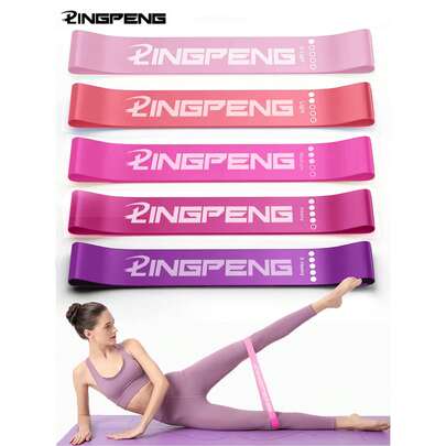 LINGPENG 1pc Resistance Band Yoga Pilates Elastic Exercise Band Fitness Gym Sports Accessories, Women Workout Elastic Circle Thin Fitness Resistance Band Home Gym Sports Accessories