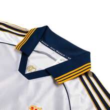 Adidas 皇家马德里官方 99 短袖宽松 Polo 领 T 恤带俱乐部徽章，男式运动足球训练 T 恤 JJ3801 - 白色 - 查看 3