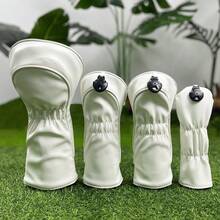 白色高尔夫球杆保护套、高尔夫配件和由防水材料制成的保护套为您的高尔夫球杆提供最佳保护。