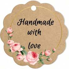 Custom Gift Tags Personalized Tags For Favors Customized Gifts Wrapping Labels Wedding Items Birthday Party Favors Crafts Tag Thick Kraft Paper Hang Tags With String Flower Shape - FlowerShape - View 2