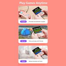 Máy chơi game cầm tay YiYi Macaron Mini 666-trong-1, màn hình lớn 3.5 inch, pin sạc 600mAh, cắm là chơi, máy chơi game retro di động (1 người chơi/2 người chơi) - Nhiều màu - Xem 11