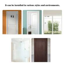 4" Slide Door Bolt Lock, Stainless Steel Burglar-Proof Door Latch, Wooden Door Lock Hasp, Thickened Double-Direction Door Latch Lock Set With Padlock Suitable For Wooden Doors And Windows, Ensuring Privacy And Security