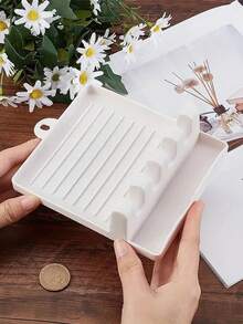 4-Slot Paint Brush & Brush Holder With Multiple Decorations, Convenient For Painting Learning,Back To School,School Supplies