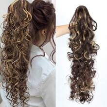 Curly Wavy Ponytail Hair Extensions Long Synthetic Claw Claw Clip On Ponytail Hair Extensions For Women