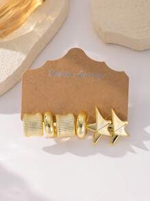 6-12 pièces/set Boucles d'oreilles minimalistes en forme de larme pour un port quotidien