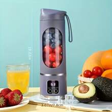 1pc Portable USB Rechargeable Blender & Juicer - 1500mAh Long-Lasting Battery, Easy To Clean, Suitable For Fruit, Vegetable Drinks, Smoothies - Capacity 10.14oz To 16.91oz