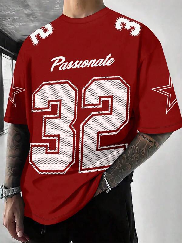Camiseta de manga corta casual y transpirable de corte holgado para hombre, adecuada para actividades diarias y al aire libre, primavera y verano
