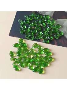30 piezas Cuentas con forma de gota de agua, pétalo y corazón de estilos variados para accesorios de joyería y manualidades DIY