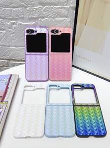 Premium Lasergeflochtenes Handyhülle, Haltbare stoßfeste Schutzhülle geeignet für Galaxy Z Flip4/Z Flip5/Z Flip6, ideal als Geschenk für Feiertage, Freunde/Freundinnen, persönlicher Gebrauch