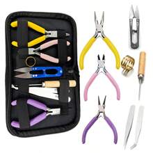 5 Packs Jewelry Pliers Set, Jewelry Making Tools With Needle ,Round ,Chain ,Bent Nose Pliers/Zipper Pliers, Jewelry Making Supplies Repair/ Cut Kits For Crafting