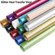 Rouleau de vinyle de transfert thermique pailleté - 12x19,5 pouces, coupe facile et HTV pour t-shirts, vestes, jeans et sacs à dos - écussons à repasser permanents pour toutes les machines de découpe