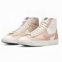 Nike Blazer MID '77 Women's Velvet Candy High Top Trail Blazer Lightweight Sneakers Casual Shoes Pink Plus Velvet - Pink - View 7