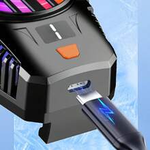Enfriador de teléfono con pantalla de temperatura, ventilador de enfriamiento para teléfonos de juegos, diseño de clip trasero con iluminación RGB, ventilador portátil y ligero con placa de hielo para teléfonos