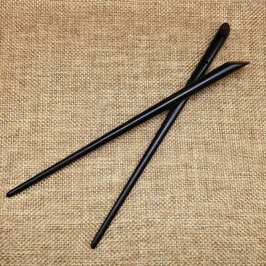 Hair Pins - 6032黑檀光桿 - 查看 1