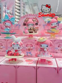 Sanrio 1pc Sanrio My Melody Afternoon Tea Series Blind Box Collectible Figurine, Cute Desk Decor, Perfect Gift For Girls,School Supplies,Back To School