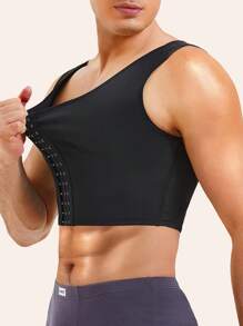 TAILONG Mens Compression Corset Vest Hide Gynecomastia Chest Binder Tank Top Faja Para Hombre