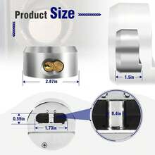 3 Pack Of Heavy Duty Hidden Shackle Padlocks With Keyed Alike, Puck Locks, Puck Lock, Outdoor Padlock For Trailer Door Lock, Moving Trucks &  (2-7/8 Inch) - default - View 4