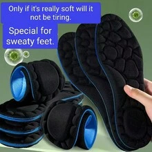 一双米色、黑色、灰色男女通用减震缓冲鞋垫，适用于高跟鞋、运动鞋、休闲鞋、运动鞋、跑鞋 - 黑色 - 查看 3