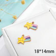 10pcs Zinc Alloy Meteor & Smiling Face Pendant, Suitable For DIY Necklace, Bracelet, Earring, Keychain Jewelry Making