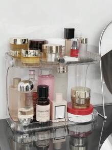 1 Stück Aufbewahrungsregal für Hautpflegeflaschen, Desktop Aufbewahrungsbox, Make-up Organizer, Studentenbedarf, Schreibtisch Badezimmer Aufbewahrungsbox für Studenten-Wohnheime, Mehrzweck Aufbewahrungskorb, Badezimmer Aufbewahrung und Organisation, Badezimmer Accessoires, Heimdekoration, Geschenke+
