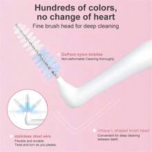 Super deer Super Deer L-Type 0.6/0.7mm Interdental Brush Bristle Interdental Tooth Brushes Cleaning Between Teeth For Orthodonotics