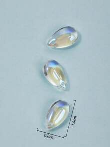 30 pièces Perles en forme de larme transparentes violettes irisées avec trou, fournitures pour bijoux DIY, boucles d'oreilles, accessoires cheveux, colliers, bracelets de cheville
