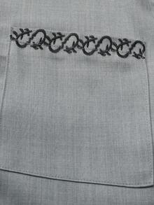 Loose Muslim Men's Robe, Short Sleeve Embroidered Hooded Zip-Up Robe, Islamic , Men's Casual Long Robe - Grey - View 8