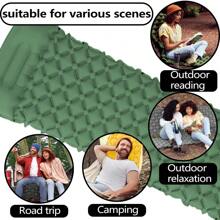 Upgraded 5cm Inflatable Camping Mattress With Built-In Ergonomic Pillow |Combinable Double|Twin Size |Lightweight Protable Quick Inflation Air Mattress For Camping,Hiking,Travel&Outdoor