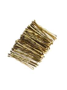 50pcs Women All-Match Minimalist Black, Brown, Gold Simple Straight Barrettes, Fashion Versatile Elegant Hair Clips For Daily Outfit, Hairstyle, Face Washing, Makeup Accessories, Claw Clips, Hair Slide, Hair Claws, School Stuff