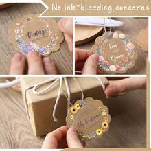 Custom Gift Tags Personalized Tags For Favors Customized Gifts Wrapping Labels Wedding Items Birthday Party Favors Crafts Tag Thick Kraft Paper Hang Tags With String Flower Shape - FlowerShape - View 6