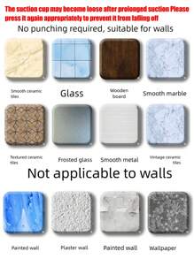 1 Stück/2 Stücke rechteckiger Silikonnapf-Handyhalter einseitig/doppelseitig, 10 Farboptionen, tragbarer & beweglicher Handyhalter, Handyhalterung