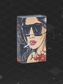 1个加厚香烟盒，容量20支，防压防水，多款式吸烟配件，男女通用，四季皆宜，香烟盒，礼品 - 彩色 - 查看 3