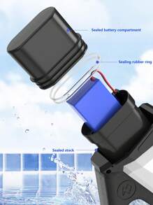 Pistola de agua automática de ciencia ficción con succión de agua de un solo botón, pistola de agua de largo alcance ultra, juguete de pistola de agua para diversión de verano, juguete de pistola de batalla de agua de alta capacidad, gran regalo para Navidad, Halloween, Acción de Gracias, cumpleaños (Cada producto se prueba para verificar su funcionamiento antes del envío, cualquier marca de agua residual dentro del producto es del proceso de prueba y es normal, sin afectar el uso)