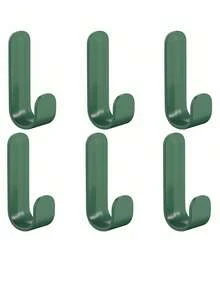 1/3/6pcs Self-Adhesive Hook, Coat Hanger, Wall Hanging Hook, No Drill Hooks For Hanging Bags, Towels, Loofahs, Keys, Hats, Kitchen, Bathroom