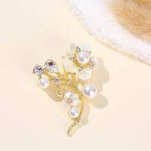 1 pieza Broche de esmalte de estilo punk en talla grande, con forma asimétrica y decoración de rhinestones - Accesorio de moda único para mujeres, perfecto para añadir encanto a cualquier atuendo, pieza personalizada | Decoración de estilo punk | Mochila de artesanía exquisita para la escuela