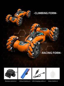 1pc Gesture Sensor Remote Control Stunt Car, Transforming Car Twisting Car, Remote Control 4WD Drift Car, Boxing Glove Remote Control, Gesture Remote Control Car, With Lights And Music And Spray Function, Double-Sided Drift Truck Off-Road 45° Sidewalk, Twisting And Transforming, Rotating Drift Omni-Directional Walking Drift Suitable For Boys And Girls Game Gifts, Holiday Gifts, Birthday Gifts