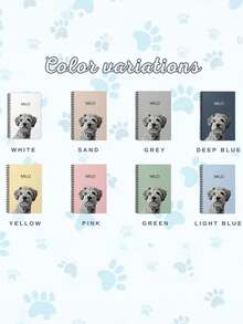 Cuaderno de espiral con foto personalizada de mascota, libro de escritura personalizado con perro y gato, cuaderno con portada personalizada, regalo para amantes de las mascotas, libro de anillas, cuaderno de viaje con cara de mascota, útiles escolares, multiusos, ornamental, reutilizable, moderno, colorido, lindo, vintage, de dibujos animados, kawaii, personalizado, único, para trabajadores, clientes, estudiantes, para negocios/trabajo/oficina, para la escuela, suministros de regalo de Navidad - Multicolor - Ver 14