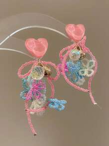 Boucles d'oreilles pendantes minimalistes à pampilles colorées en forme d'étoile, à la mode et polyvalentes pour femmes