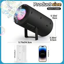 Máquina de Bolhas de Mão com 10 Furos, Soprador de Bolhas Automático, Decoração de Casamento ao Ar Livre, Presente de Aniversário, Brinquedo de Água, Brinquedo e Presente de Natal, Não inclui Fluido de Bolha e Baterias