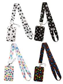 1 件可爱狗爪印挂绳项链绳，适合医生护士学生老师证件徽章交通卡钥匙扣，可作为礼物或日常使用汽车配件包饰背包学校信件 - 彩色 - 查看 10