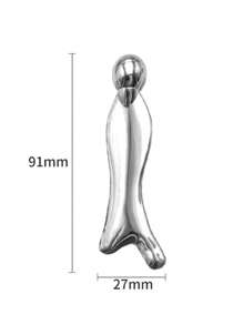 Customized 1pc Fish-Shaped 3D Metal Roller Handheld Beauty Massage Tool, Zinc Alloy Multi-Functional Beauty Instrument