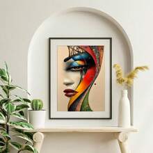 5D Diamond Painting Kit, Modern Women's Face Abstract Art Theme, Round Diamond Embroidery Art, DIY Full Diamond Painting Cloth, Diamond Art Painting Mosaic Crafts, Handicraft Gifts, Suitable For Living Room, Bedroom And Office DIY Cross Stitch Wall Decoration Art With Diamonds Can Help You Add Fun To Your Decoration