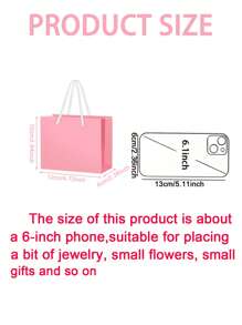 20 piezas Bolsas de regalo mini rosas con asas - Para artesanos, organizadores de fiestas, regaladores, excelentes para bodas, cumpleaños, fiestas, manualidades, regalos y almacenamiento de joyas - Bolsas de fiesta pequeñas a medianas de papel kraft rosa (4X5X2 pulgadas)