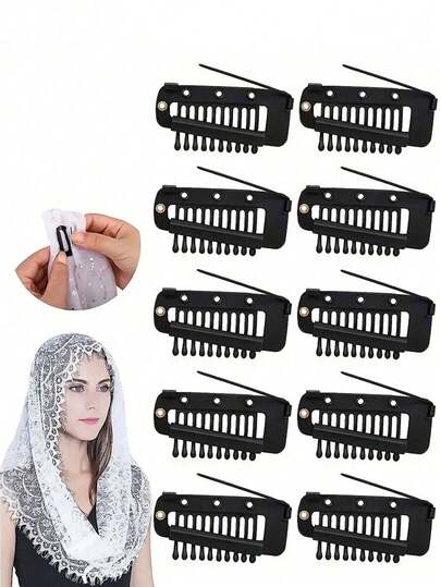 50pcs/20pcs/15pcs/10pcs/6pcs/3pcs Popular Clips, Hat, Veil, Scarf Fixation Clips, Wig Hair Clips, Elastic BB Clips, Hair Accessories, Head Accessories, Hair Accessories For Women, Hair Extension, Hair Piece, Hairpin