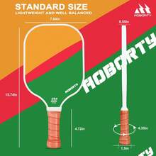 AOBORTY Pickleball Paddles 4 Pack - USAPA Light Graphite Premium Rackets Fiber Face &Amp; Polymer Honeycomb Core Pickleball Set With 6 Outdoor Indoor Balls Including Portable Carry Bag - Four-color - View 4