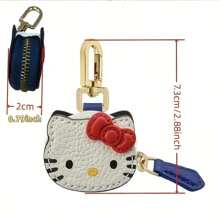 Sanrio 1 Porte-sac à dos Sanrio Hello chat - Design mignon avec petit compartiment de rangement, pratique et élégant, peut accrocher les clés, les écouteurs et autres petits articles, un cadeau idéal pour les amateurs de sacs à dos et les fans de Sanrio