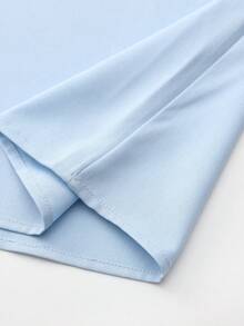 Ropa musulmana para hombres, túnica marroquí de manga corta bordada, chilaba islámica holgada para hombres, ropa árabe tradicional para hombres - Celeste - Ver 8