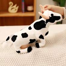 Plush Cow Stuffed Animal Doll, Cartoon Calf Doll, Chinese Zodiac Ox Soft Doll, Kids Birthday Gift, Photo Prop, Decorative Figurine