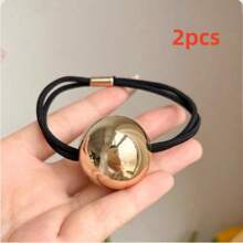 1 pieza Lazo de pelo con cuentas simple y elegante para mujeres, lazo de pelo elástico con un tacto de alta gama, sostenedor de coleta durable, lazos de pelo de calle, sostenedores de coleta, ligas de pelo, bandas de goma para el cabello, scrunchies, cuerda para el cabello