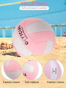 1pc Super Soft Official Size 5 Volleyball, Suitable For Outdoor/Indoor/Pool/Gym Training, High-Quality Volleyball Equipment, Durable & Stable, Waterproof For Beach Games & Training